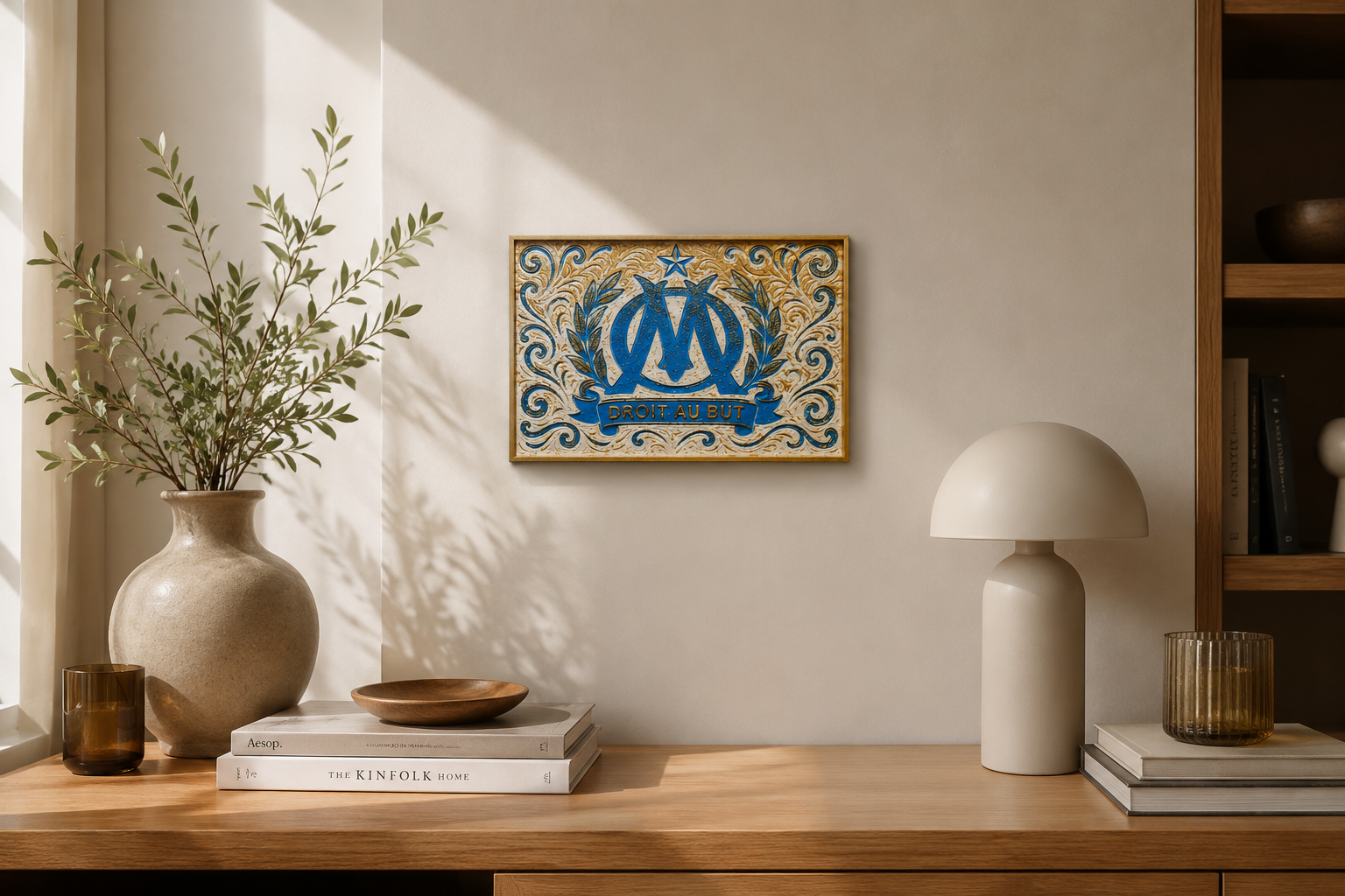Tableau Décoratif Olympique de Marseille – Design Premium Ornemental