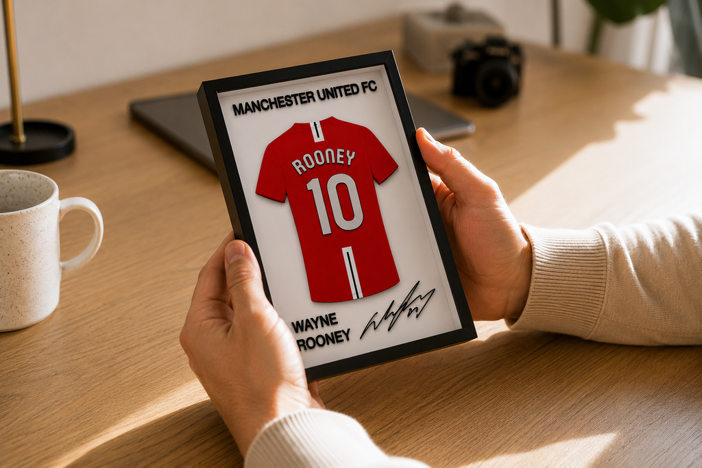 Maillot Encadré Wayne Rooney | Manchester United | Décoration 3D Premium