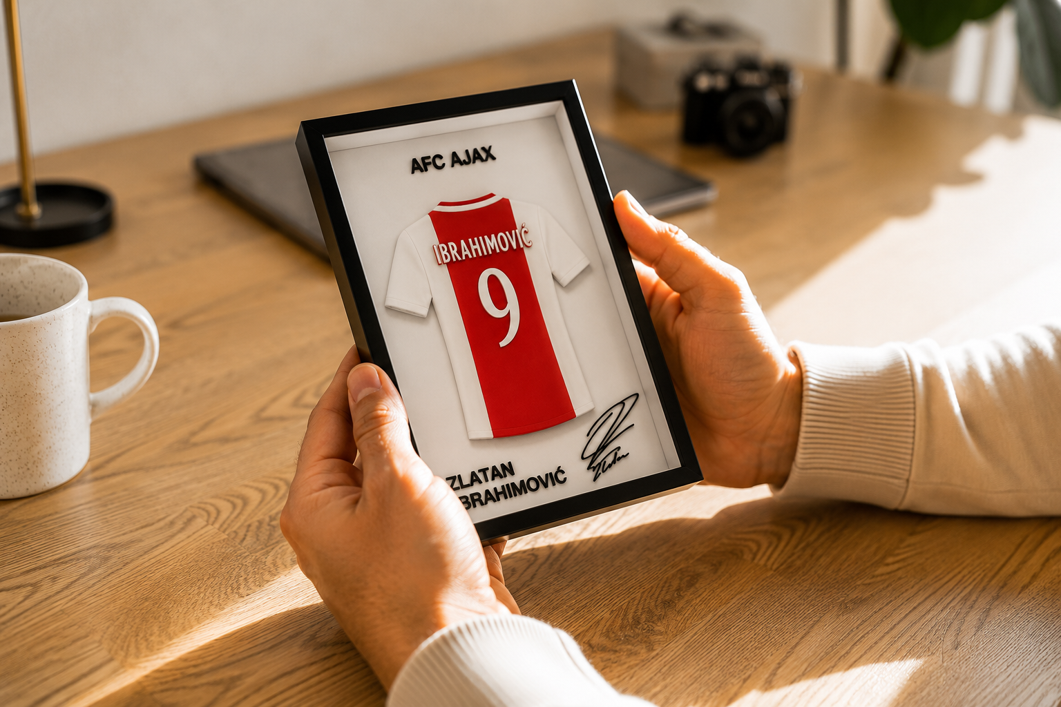 Maillot Encadré Zlatan Ibrahimović | AFC Ajax | Décoration 3D Premium