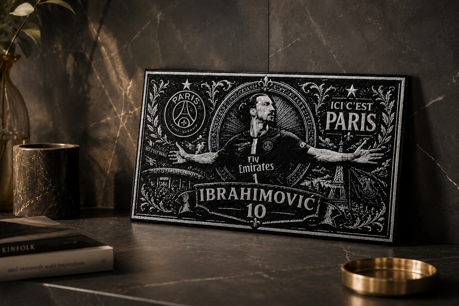Cadre Décoratif Ibrahimović | PSG · 24 cm